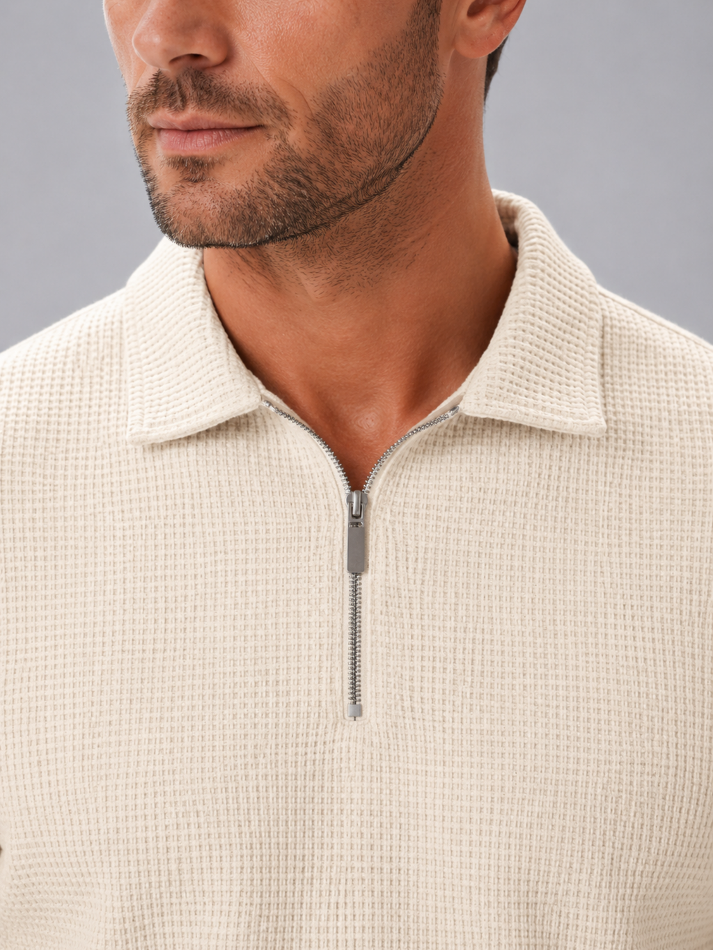 Men’s Summer Co-Ord Set – Zip Polo & Shorts