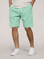 Men’s Woven Shorts – Elasticated Waist – Knee Length