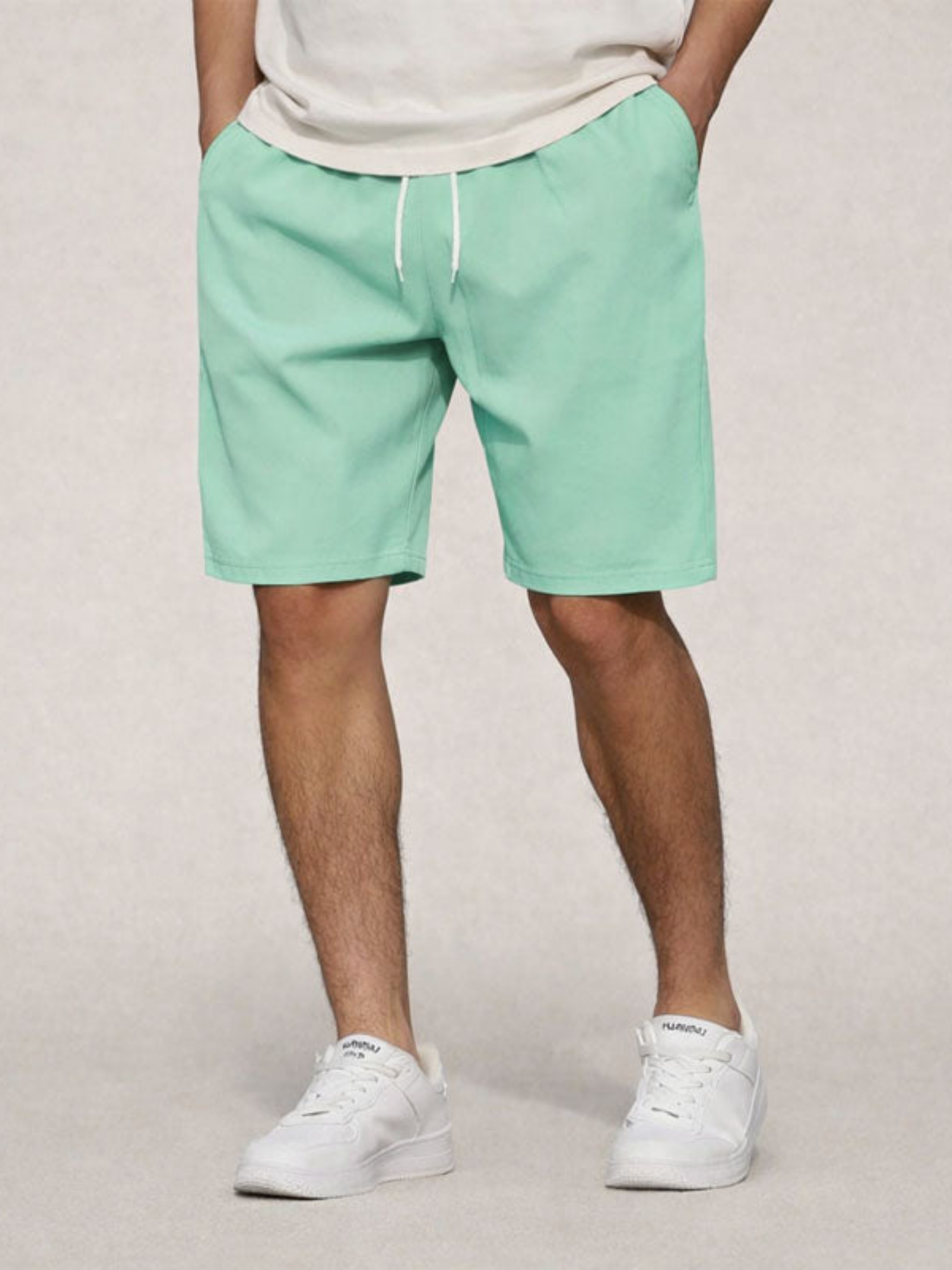 Men’s Woven Shorts – Elasticated Waist – Knee Length
