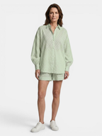 Women’s Broderie Stripe Shirt and Shorts Set