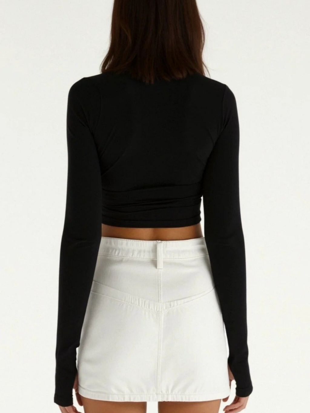 Women’s Long Sleeve Fitted Crop Top