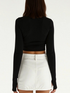 Women’s Long Sleeve Fitted Crop Top