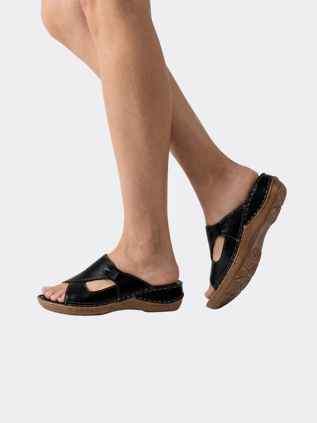 Women’s Open Toe Slip-On Heeled Sandals