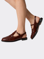 Women’s Slingback Flat Sandals with Buckle Strap