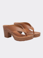 Women’s Thong Sandals with Chunky Block Heel