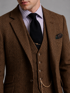 Classic 3-Piece Tweed Suit – Timeless Formal Elegance