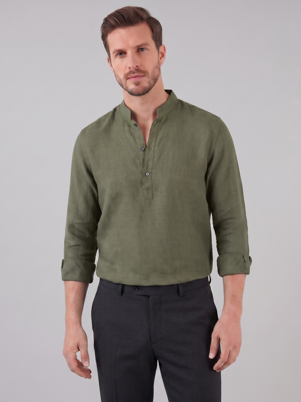 Men's Short Sleeve Button Front Summer Shirt