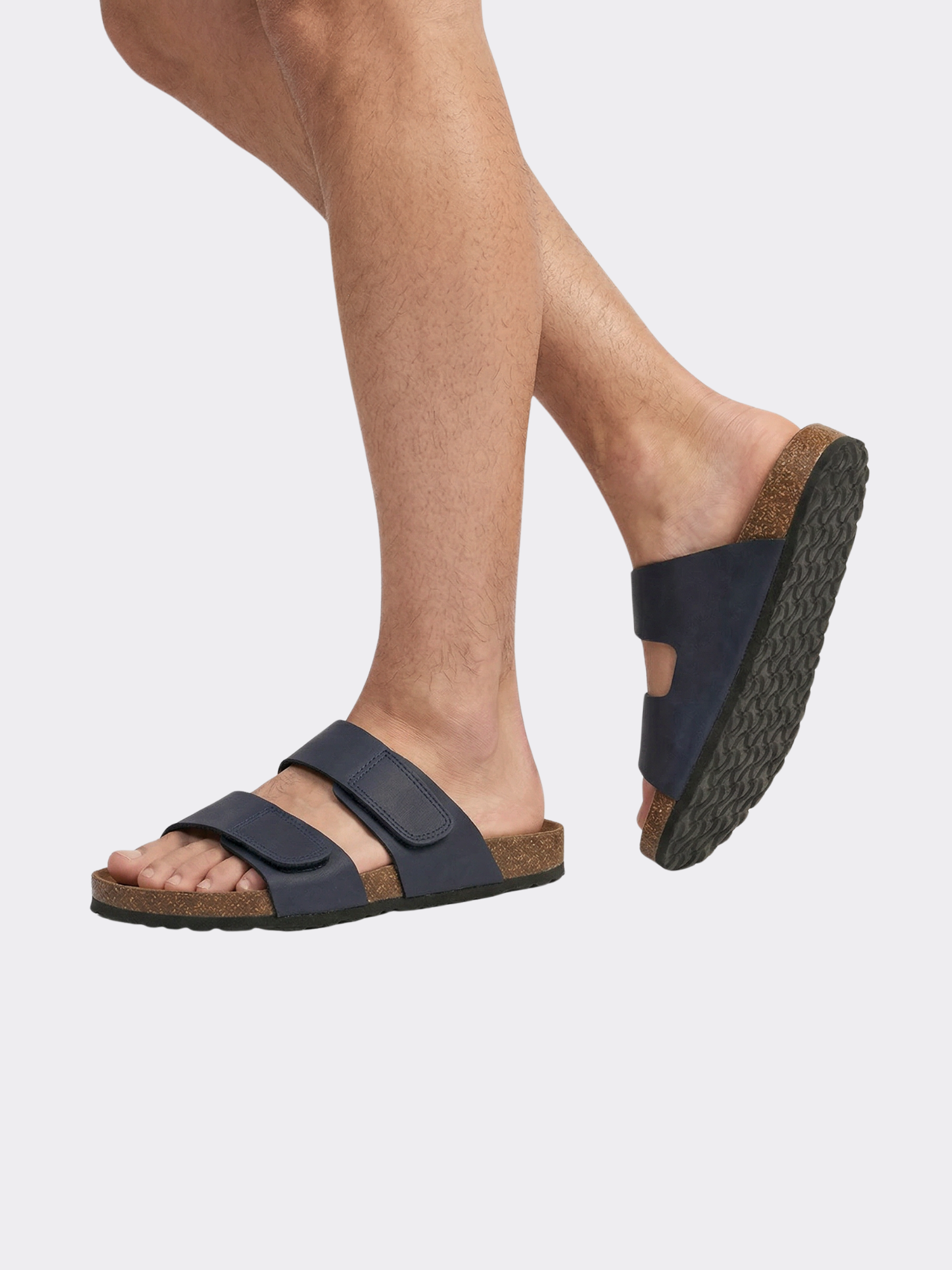 Men’s Double Strap Open Toe Slides