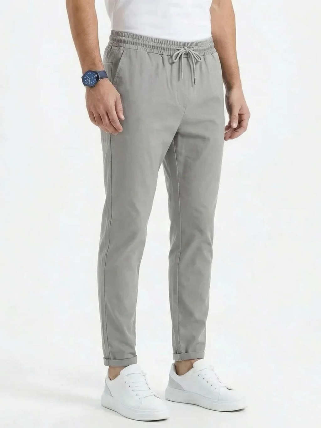 Men's Drawstring Tapered Trousers
