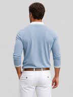 Men’s Long Sleeve Polo Shirt – Structured Smart Casual Design