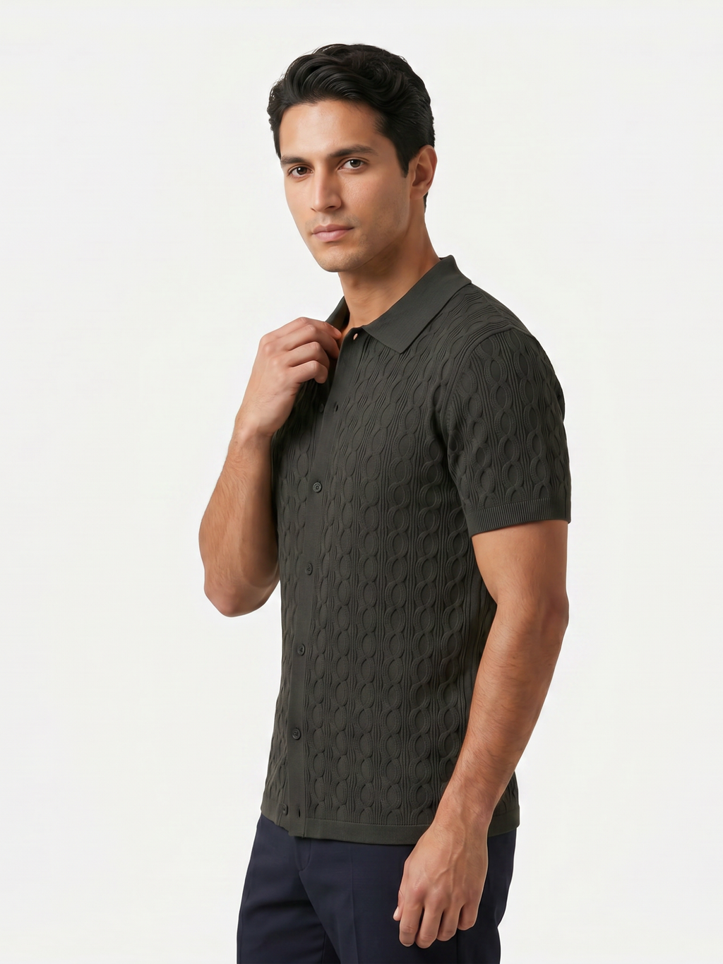 Men’s Short Sleeve Knit Polo Shirt – Slim Fit