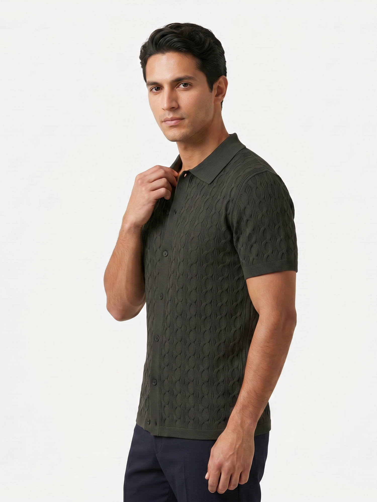 Men’s Short Sleeve Knit Polo Shirt – Slim Fit