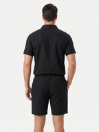 Men’s Short Sleeve Polo Shirt and Shorts Two-Piece Set