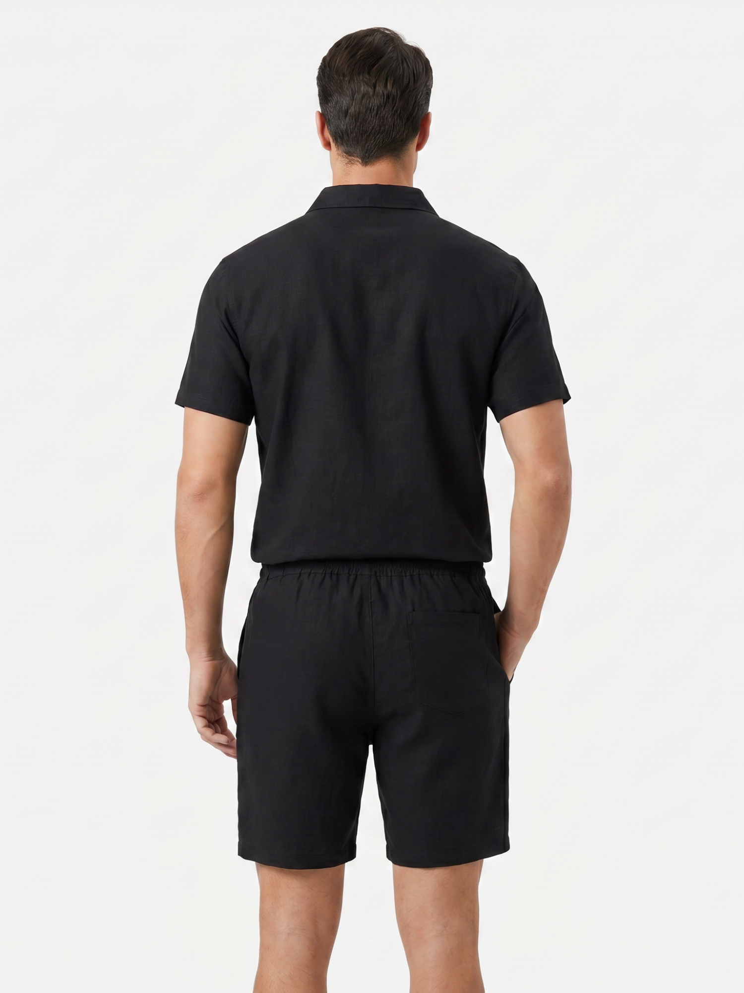 Men’s Short Sleeve Polo Shirt and Shorts Two-Piece Set
