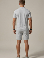 Men’s Short Sleeve Shirt & Drawstring Shorts Two-Piece Set