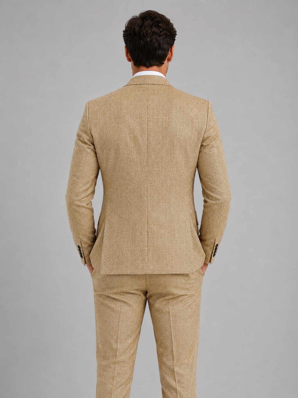 Men’s Slim Fit Two-Piece Suit – Modern Formal Summer Style