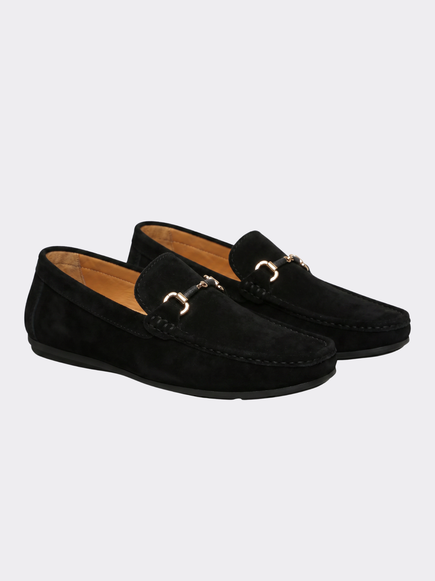 Men’s Slip-On Loafers with Metal Bit Detail