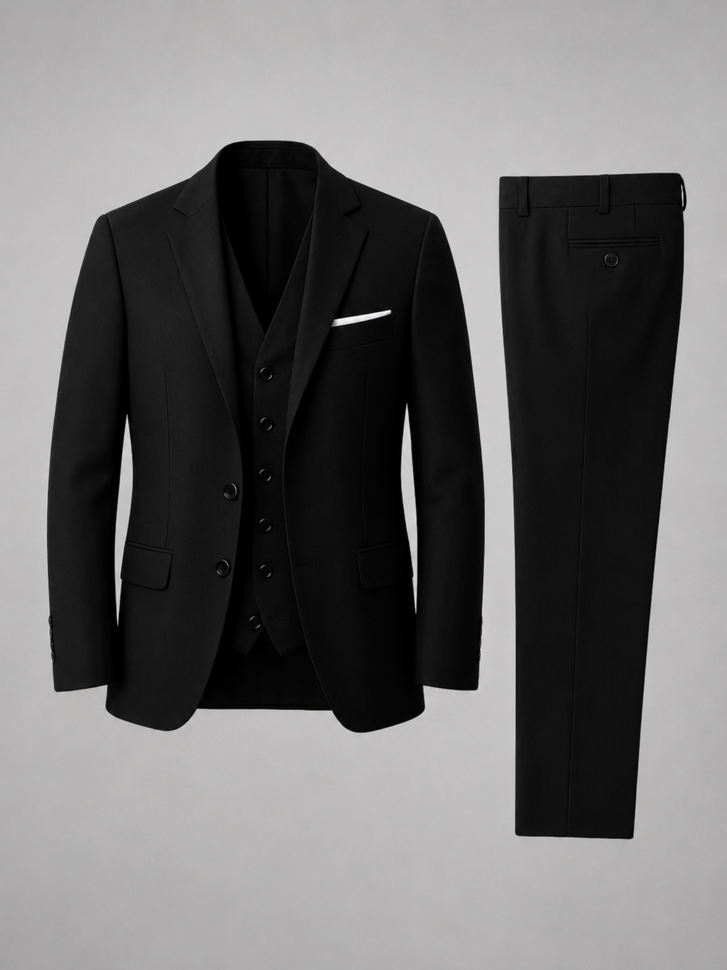 Men’s Three-Piece Suit Set – Tailored Blazer, Waistcoat & Trousers