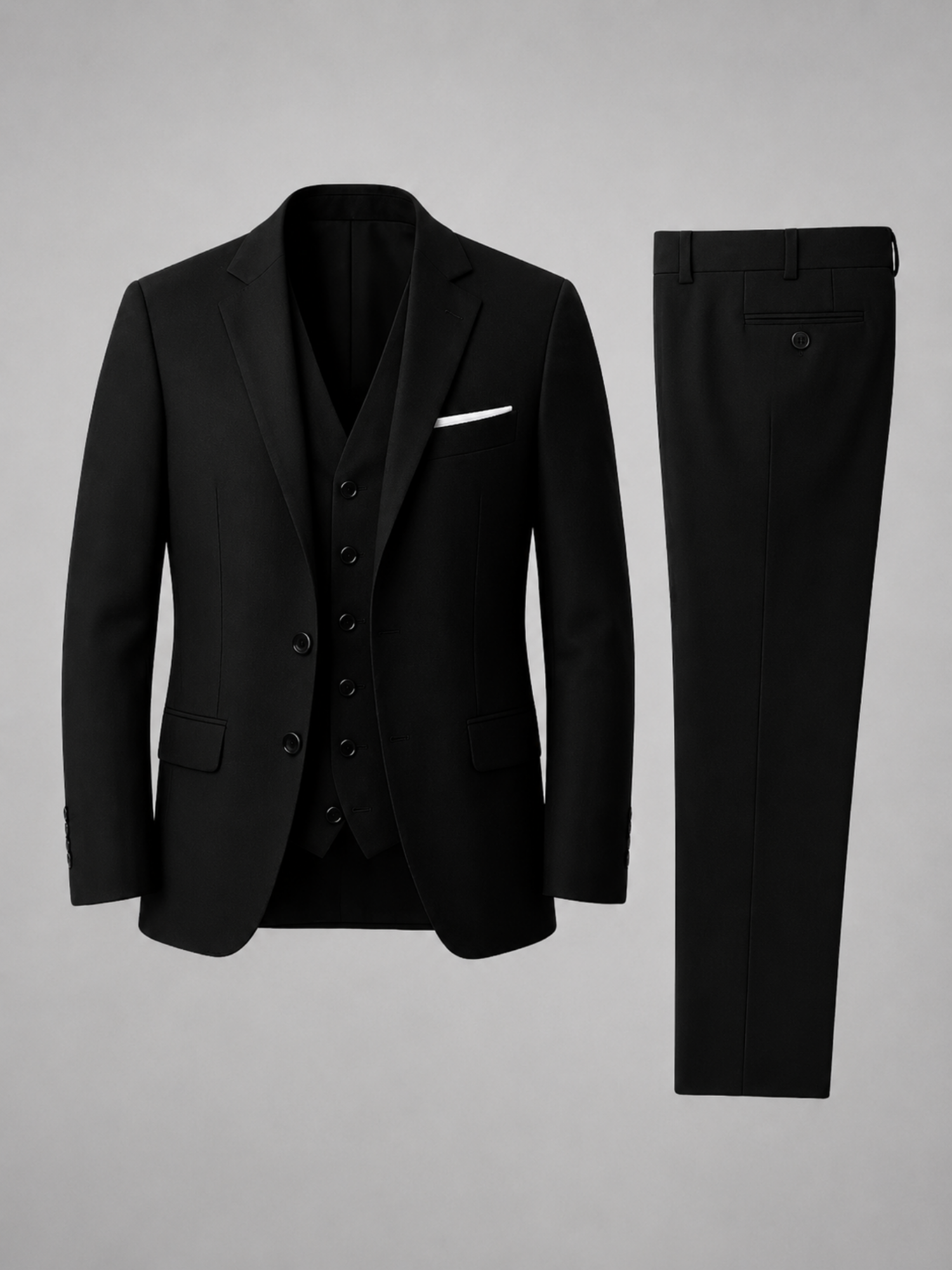 Men’s Three-Piece Suit Set – Tailored Blazer, Waistcoat & Trousers