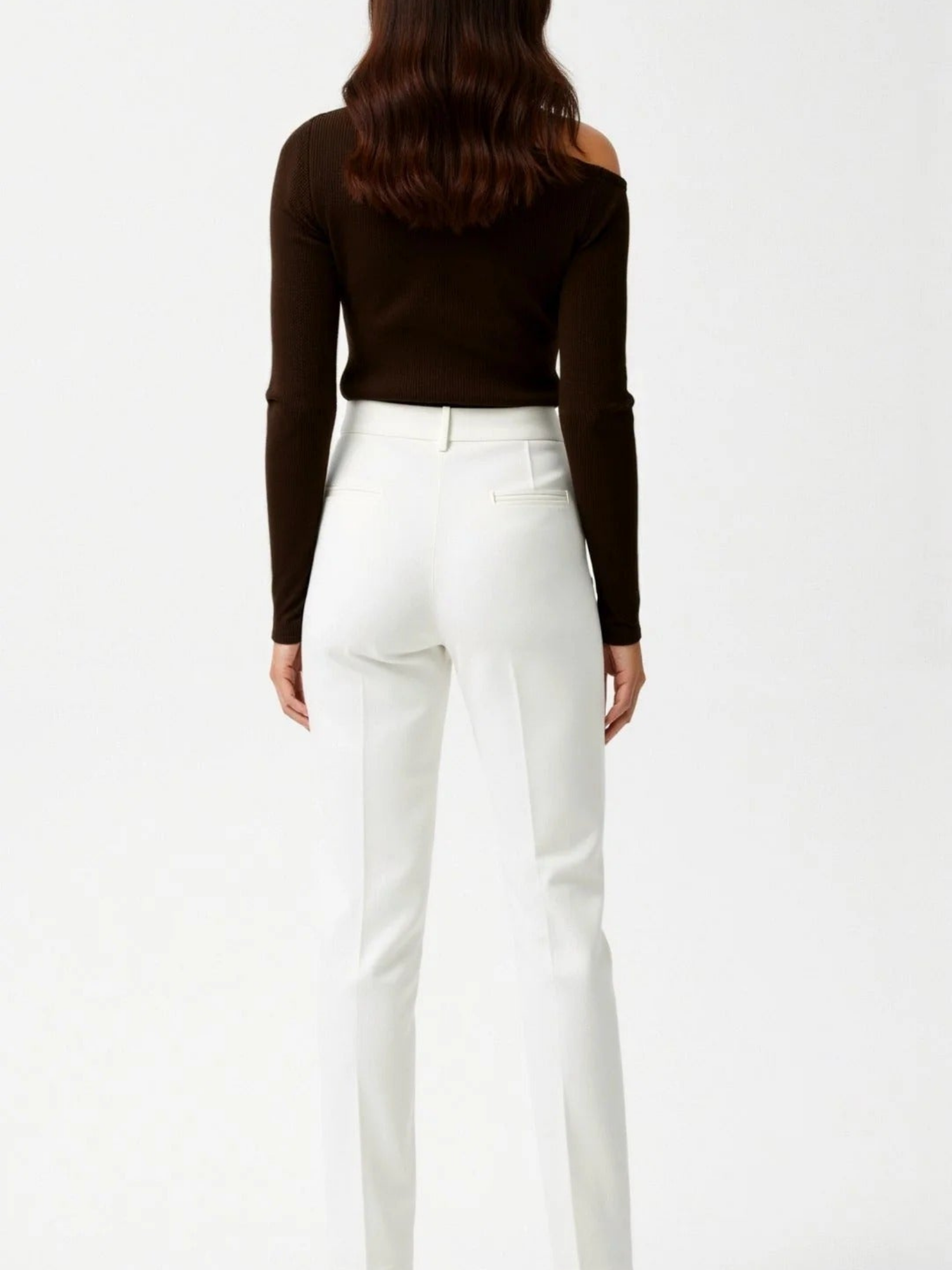 Women’s One-Shoulder Ribbed Long Sleeve Top
