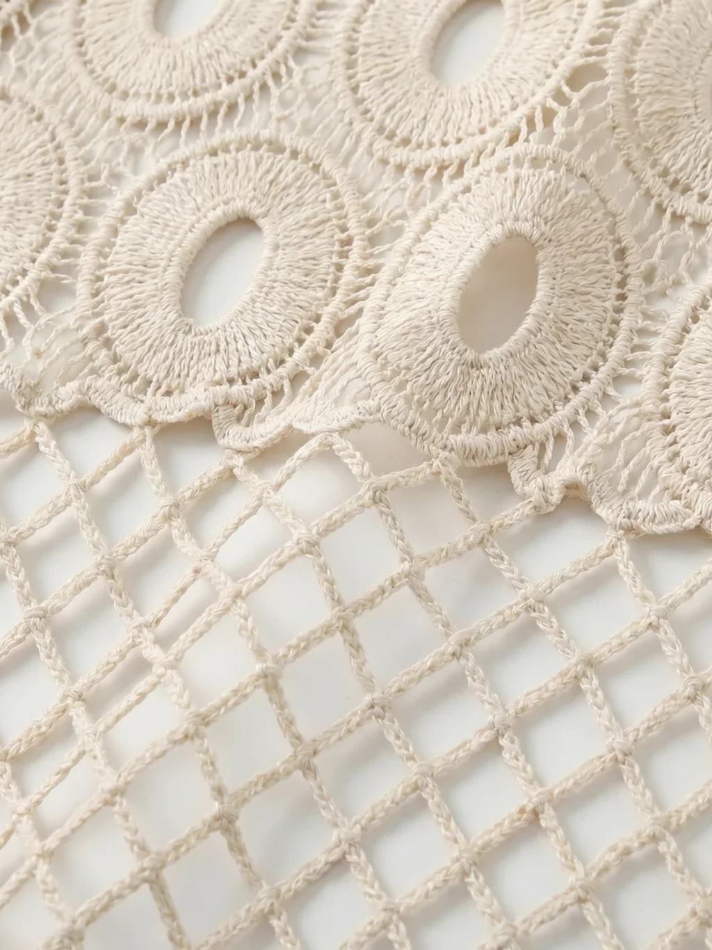 Women's Open Knit Crochet Top
