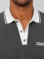 Men’s Long Sleeve Polo Shirt – Structured Smart Casual Design