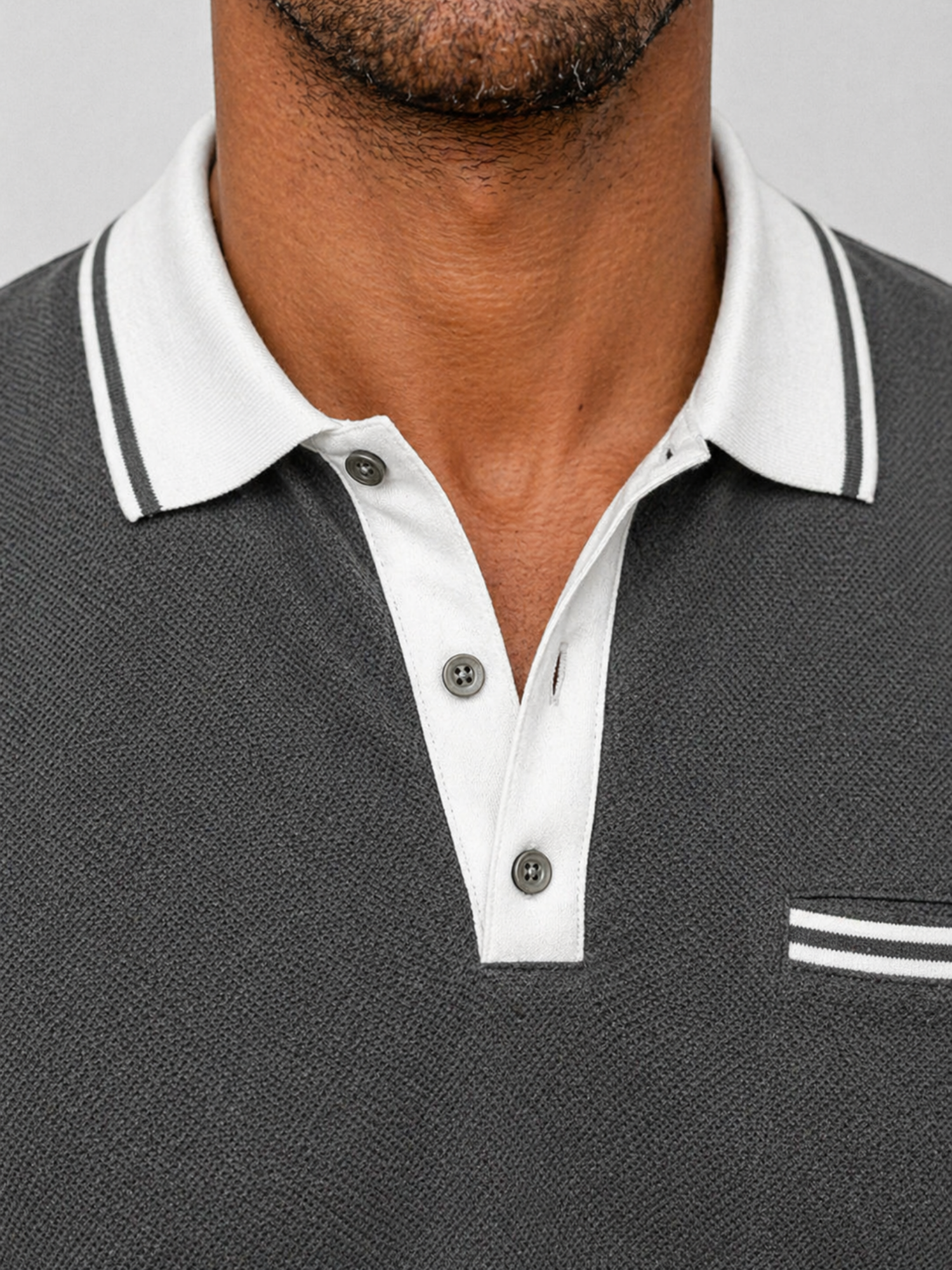 Men’s Long Sleeve Polo Shirt – Structured Smart Casual Design