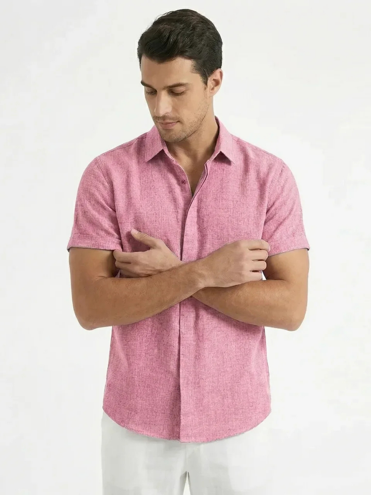 Men’s Short Sleeve Button-Front Shirt