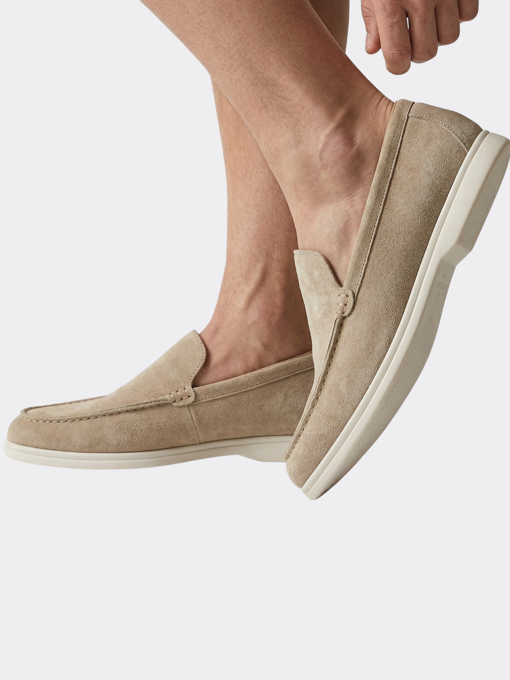 Men’s Slip-On Loafers with Rounded Toe
