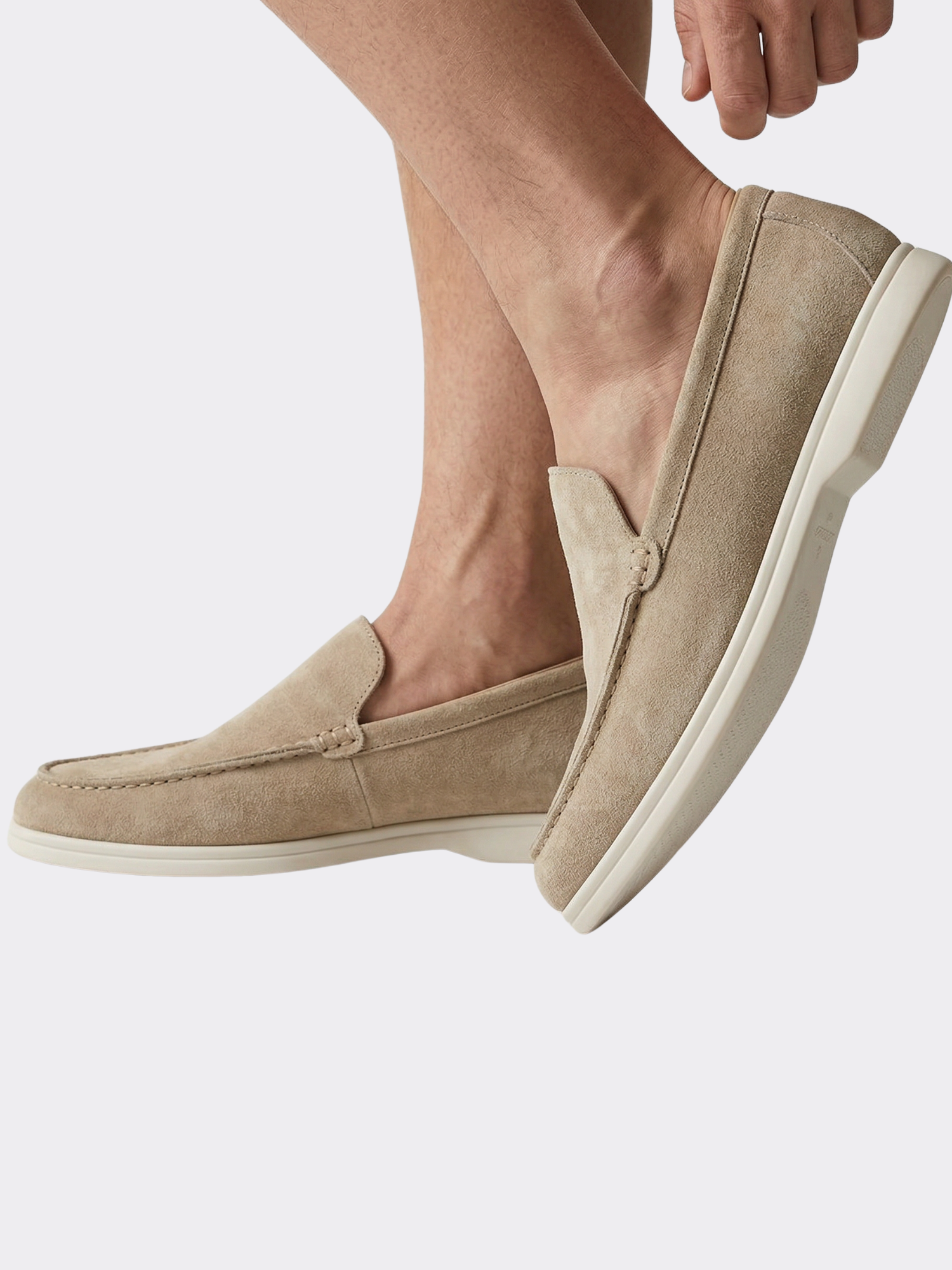 Men’s Slip-On Loafers with Rounded Toe