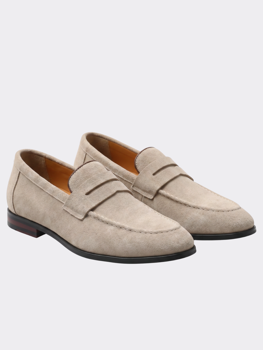Men’s Slip-On Penny Loafers with Moc Toe