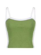 Women’s Contrast Stripe Crop Cami Top