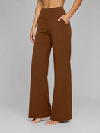 Women’s Stretch Straight-Leg Trousers – High-Waist Fit