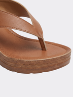 Women’s Thong Sandals with Chunky Block Heel