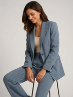 Women’s Two-Piece Blazer and Wide-Leg Trousers Suit