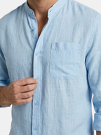 Men’s Long Sleeve Shirt and Shorts Two-Piece Set