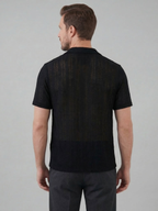 Men’s Short-Sleeve Button-Down Shirt with Front Button Closure