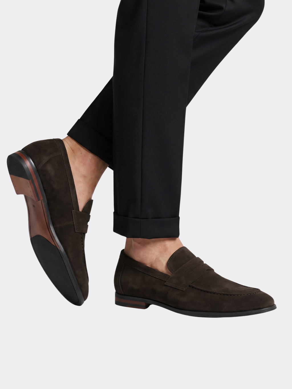 Men’s Slip-On Penny Loafers with Moc Toe