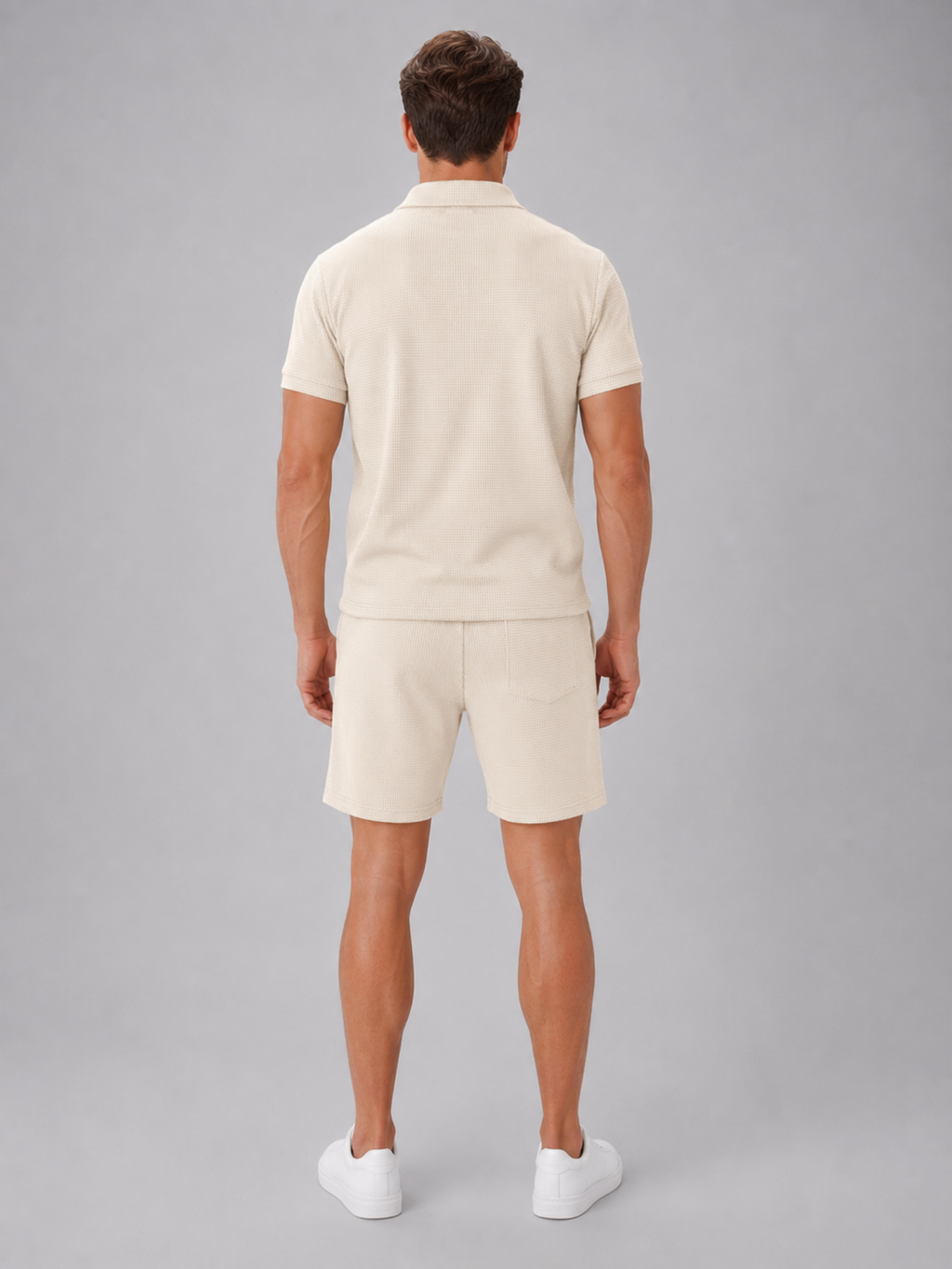Men’s Summer Co-Ord Set – Zip Polo & Shorts