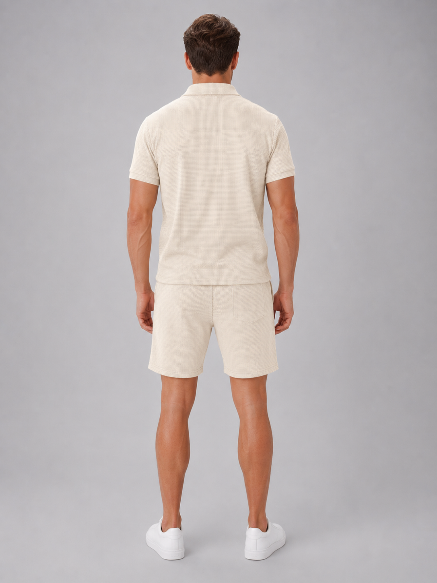 Men’s Summer Co-Ord Set – Zip Polo & Shorts