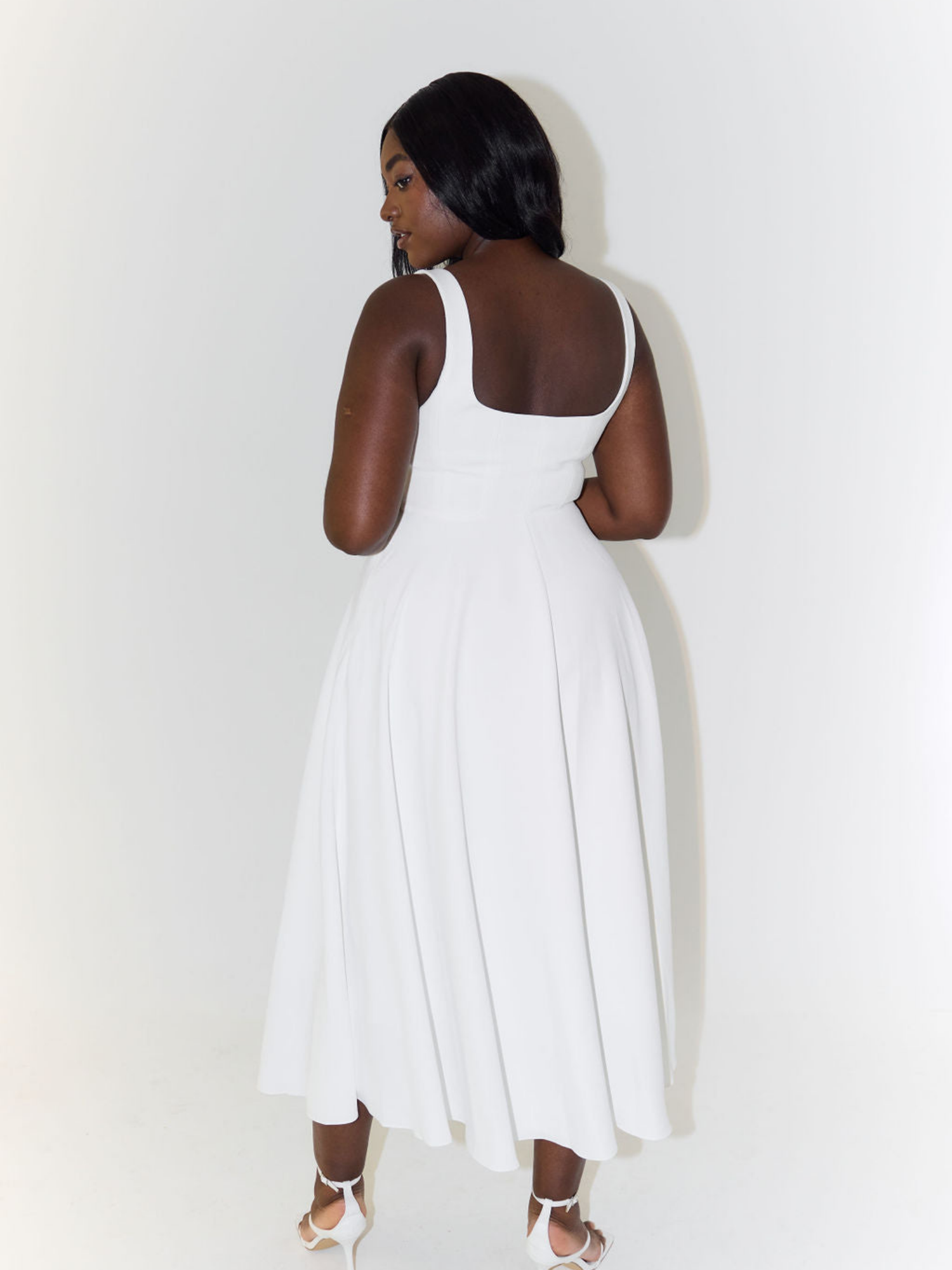 Women's Square Neck Sleeveless Maxi Dress