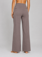 Women’s Stretch Straight-Leg Trousers – High-Waist Fit