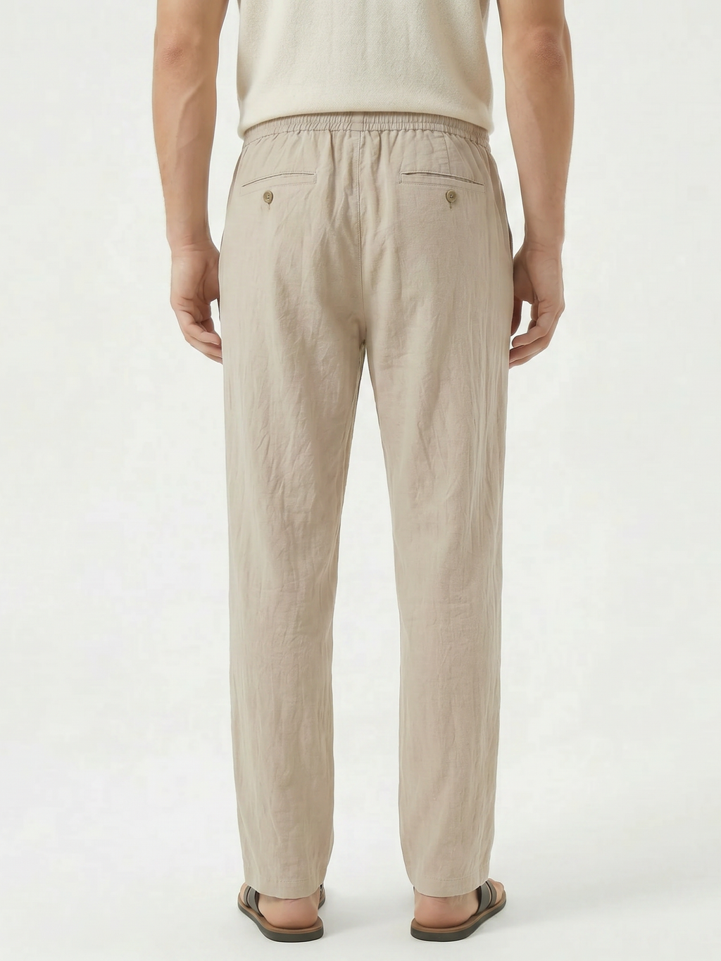 Men’s Casual Straight-Leg Drawstring Trousers