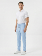 Men's Drawstring Straight-Leg Trousers