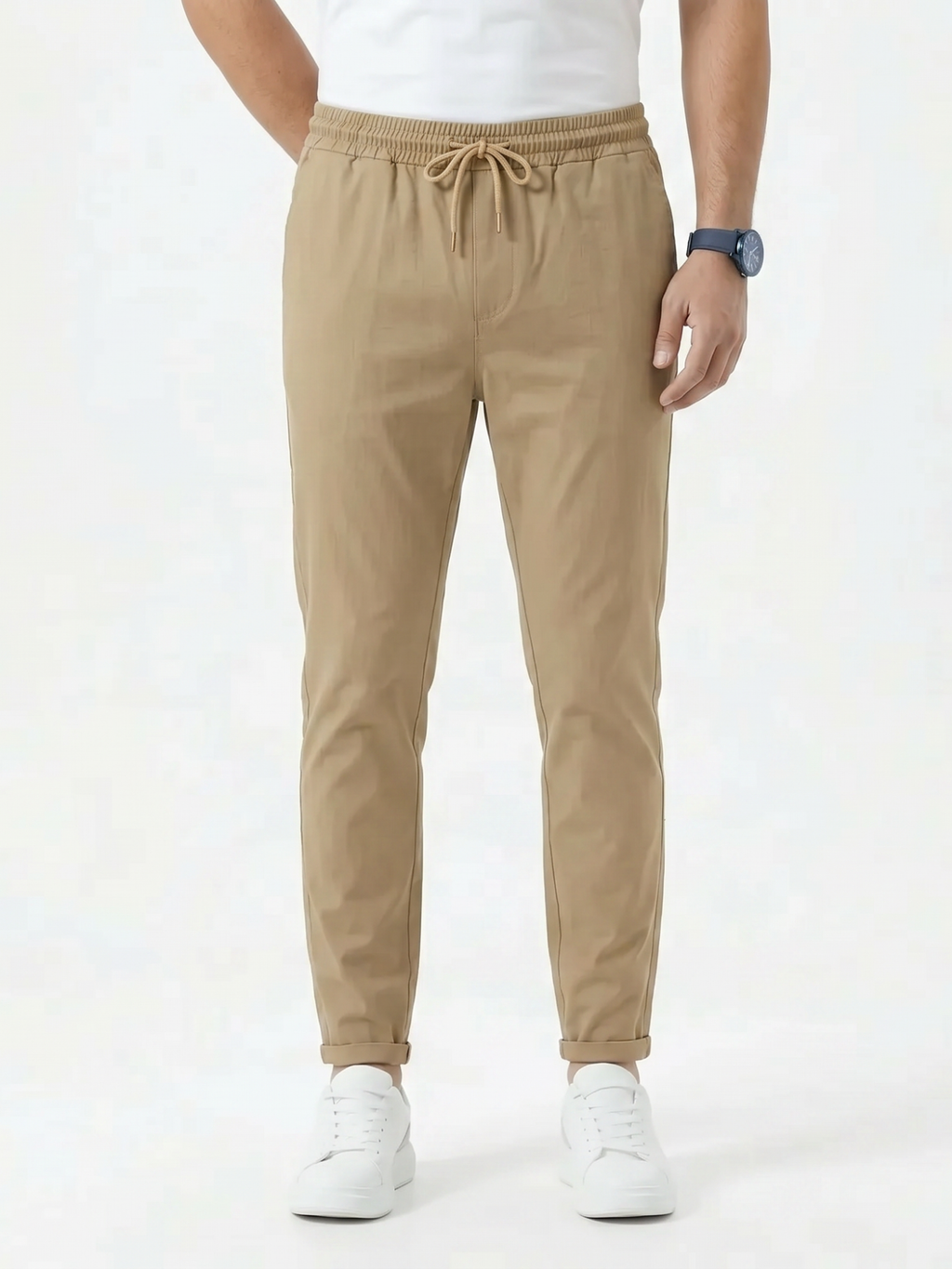 Men's Drawstring Tapered Trousers