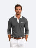 Men’s Long Sleeve Polo Shirt – Structured Smart Casual Design