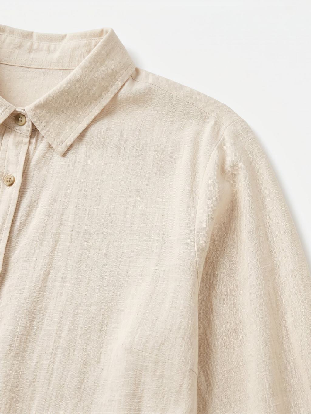 Women's Button-Front Long Sleeve Shirt Dress