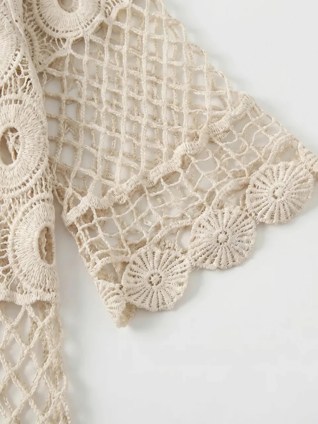 Women's Open Knit Crochet Top