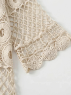 Women's Open Knit Crochet Top