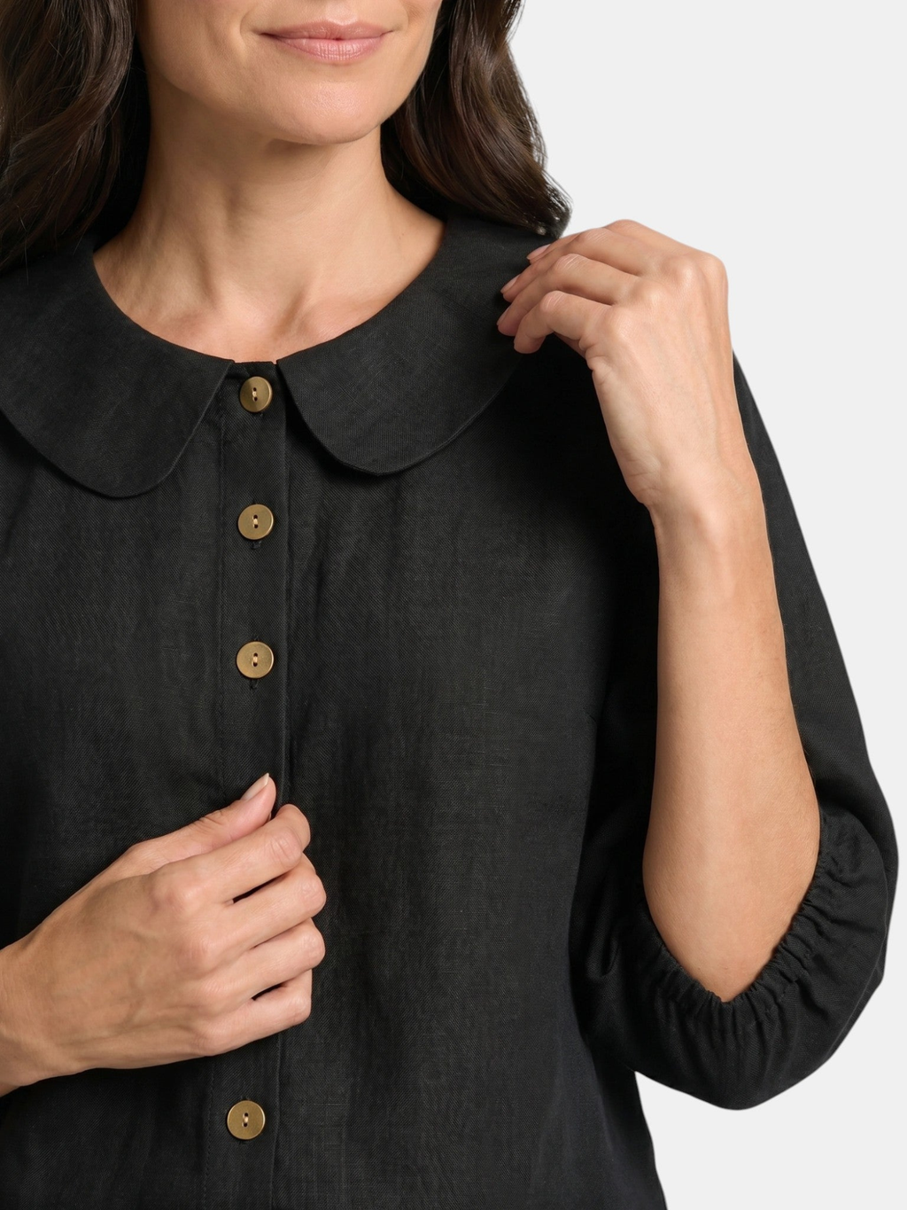 Women’s Peter Pan Collar Blouse and Wide-Leg Trousers Set